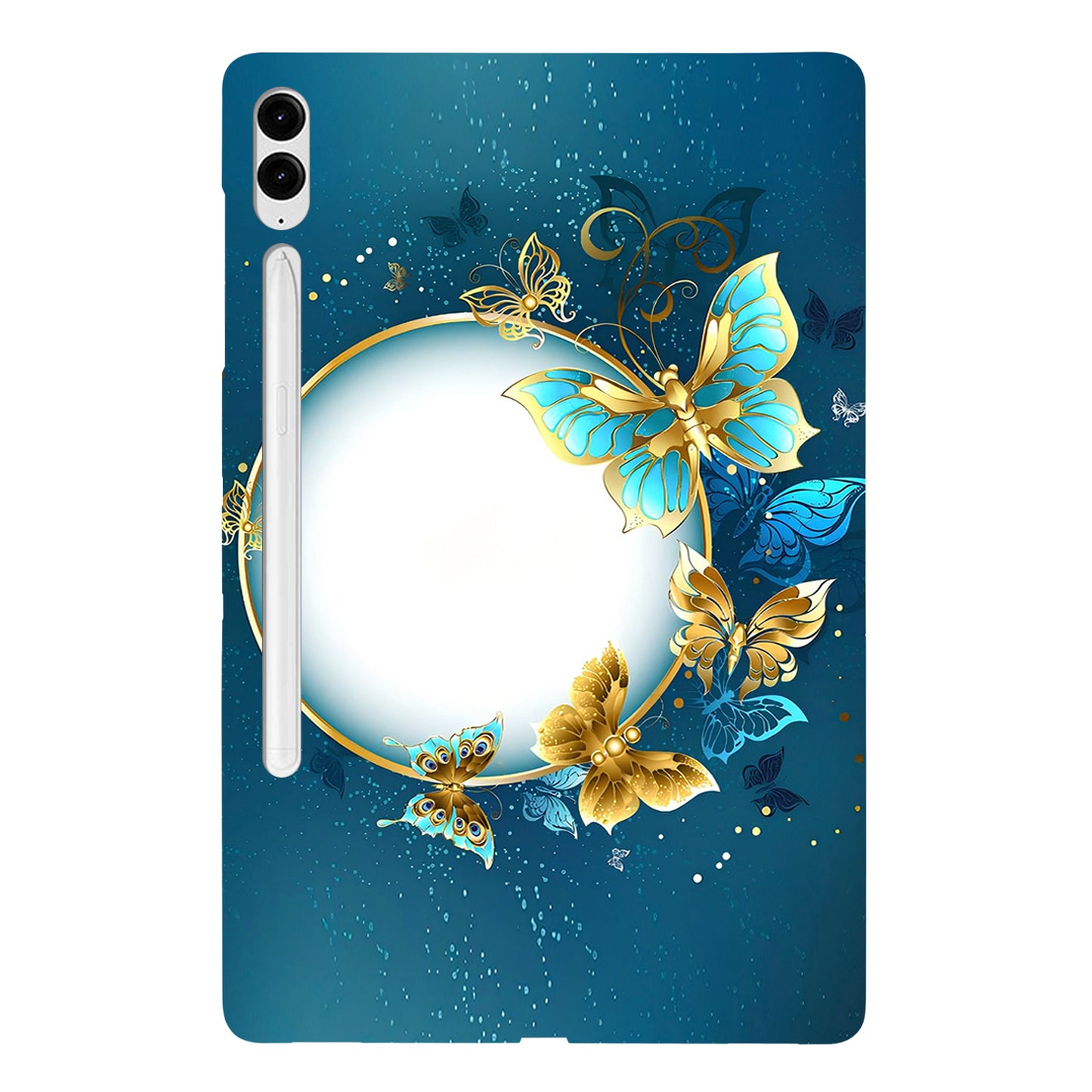 For Samsung Galaxy Tab S9 FE+ / Tab S10+ / S9+ TPU Case Pattern Printing Slim Tablet Protective Cover - Moon and Butterfly