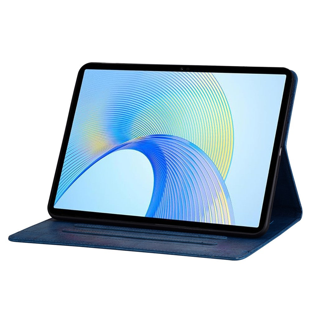 For Lenovo Xiaoxin Pad Pro 12.7 inch Case Cat Buckle Closure Leather Protective Stand Cover - Blue