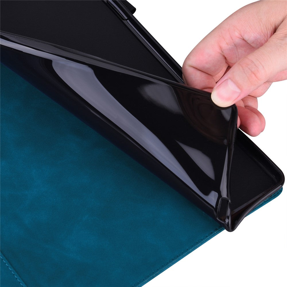For Lenovo Xiaoxin Pad Pro 12.7 inch Case Card Holder Stand Folio Leather Tablet Cover - Blue