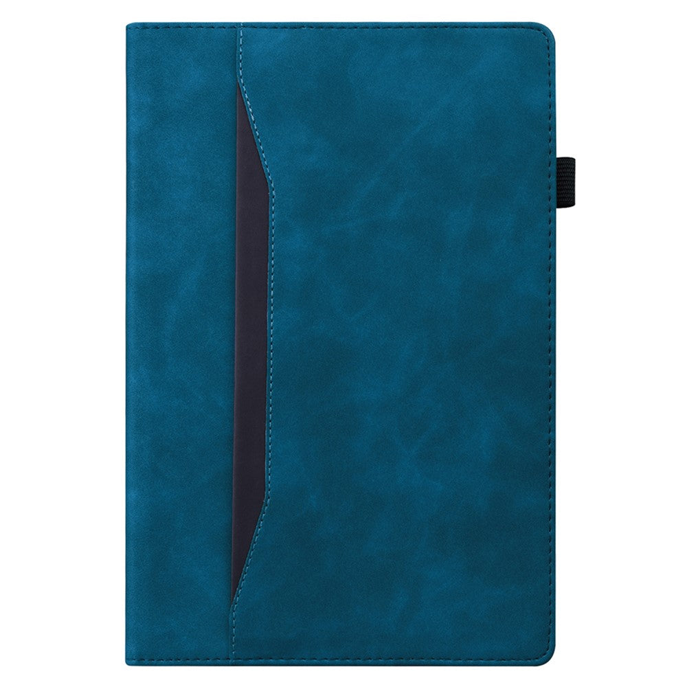For Lenovo Xiaoxin Pad Pro 12.7 inch Case Card Holder Stand Folio Leather Tablet Cover - Blue