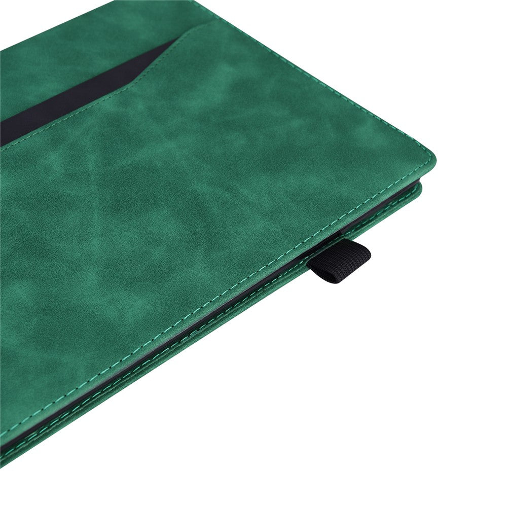 For Lenovo Xiaoxin Pad Pro 12.7 inch Case Card Holder Stand Folio Leather Tablet Cover - Green