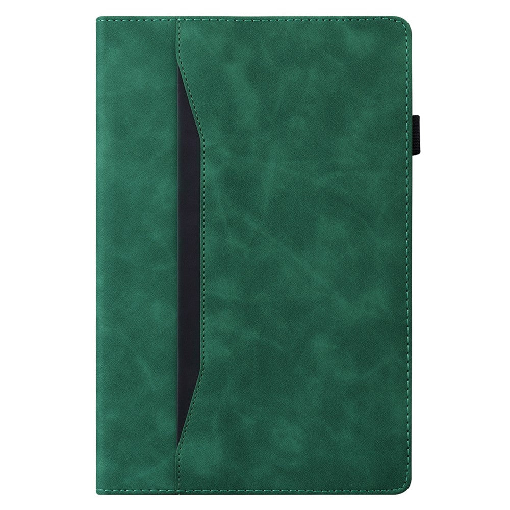 For Lenovo Xiaoxin Pad Pro 12.7 inch Case Card Holder Stand Folio Leather Tablet Cover - Green
