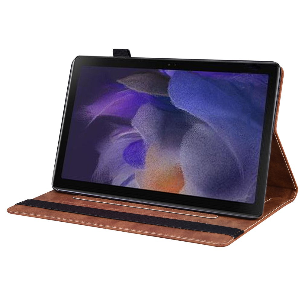For Lenovo Xiaoxin Pad Pro 12.7 inch Case Card Holder Stand Folio Leather Tablet Cover - Brown