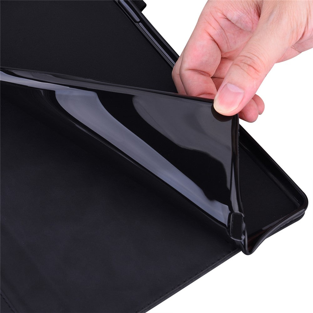 For Lenovo Xiaoxin Pad Pro 12.7 inch Case Card Holder Stand Folio Leather Tablet Cover - Black
