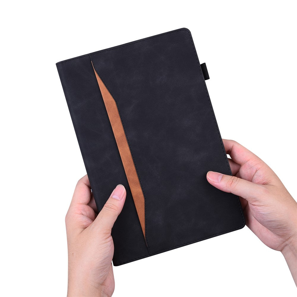 For Lenovo Xiaoxin Pad Pro 12.7 inch Case Card Holder Stand Folio Leather Tablet Cover - Black