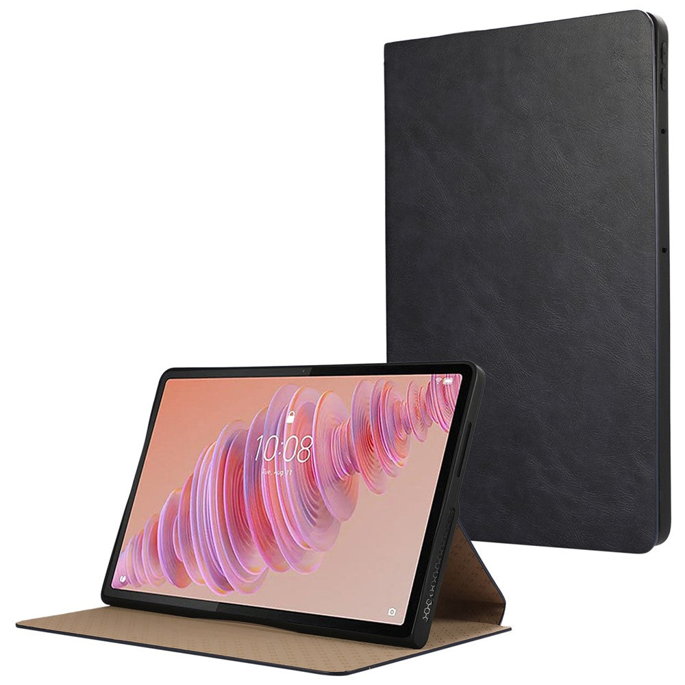 For Lenovo Tab Plus Stand Case Anti-Scratch PU Leather Tablet Flip Cover - Grey