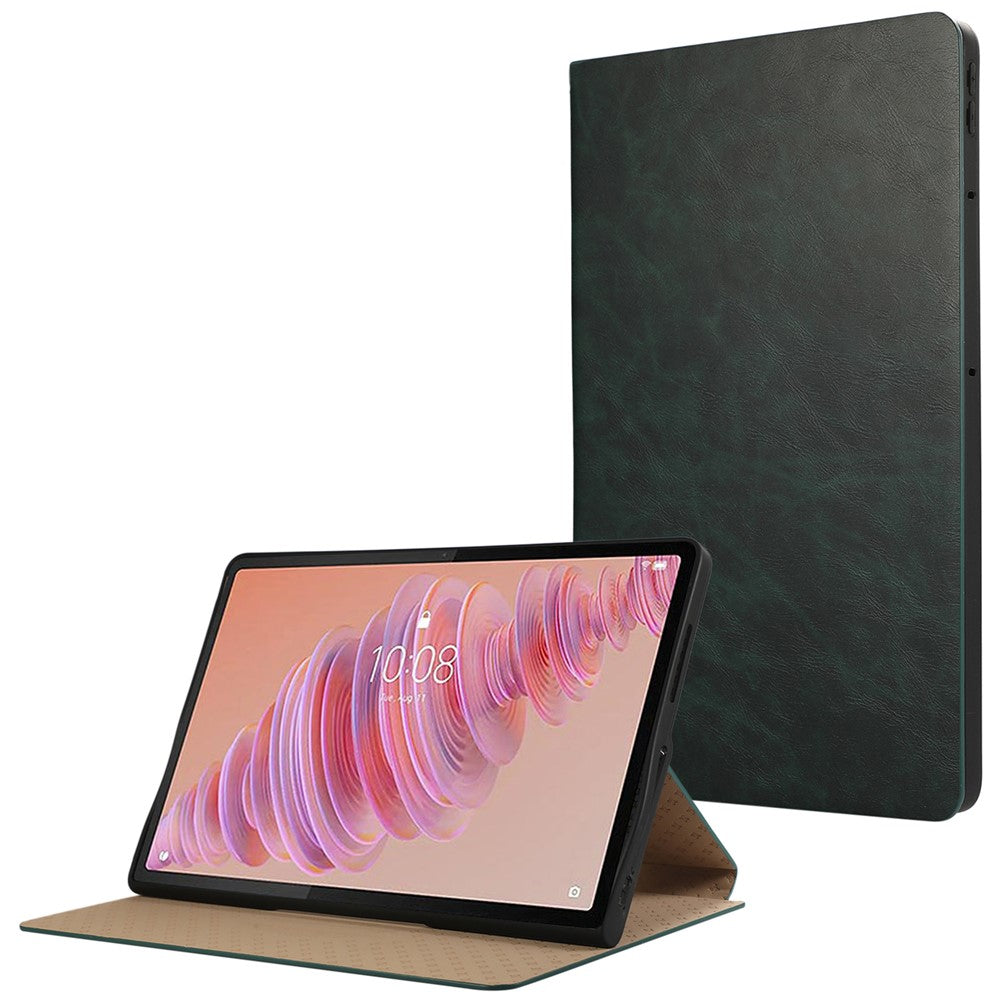 For Lenovo Tab Plus Stand Case Anti-Scratch PU Leather Tablet Flip Cover - Green