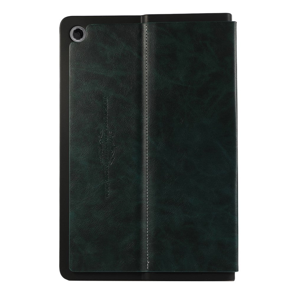 For Lenovo Tab Plus Stand Case Anti-Scratch PU Leather Tablet Flip Cover - Green