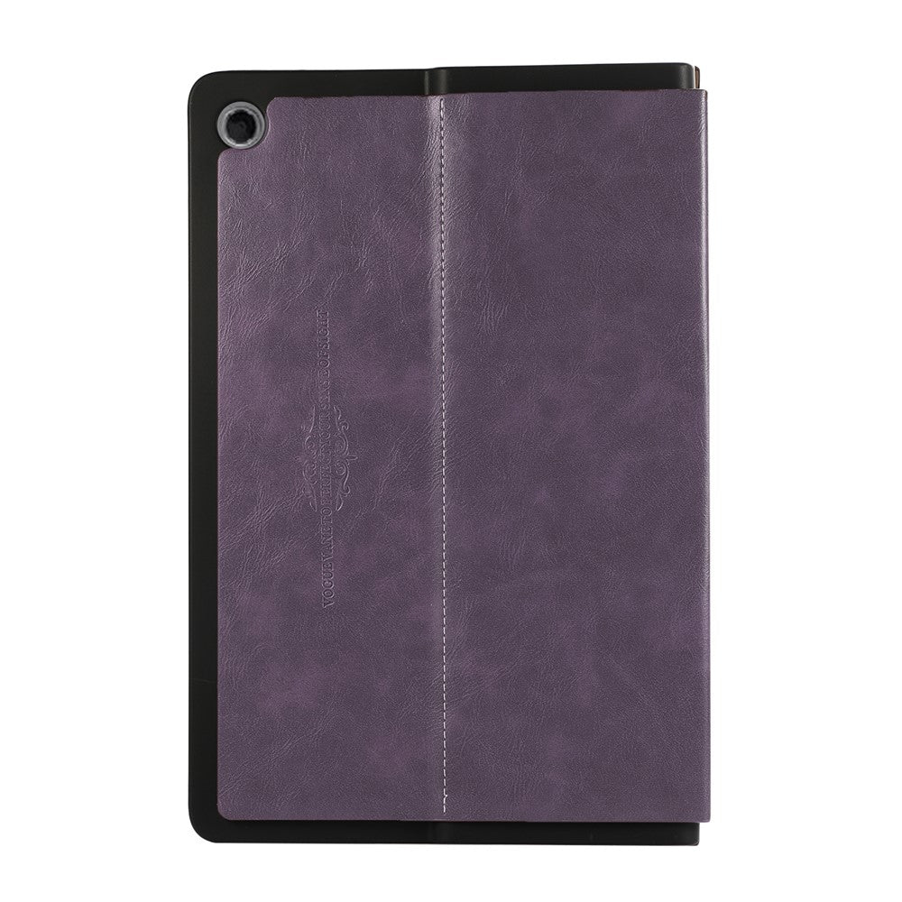 For Lenovo Tab Plus Stand Case Anti-Scratch PU Leather Tablet Flip Cover - Purple