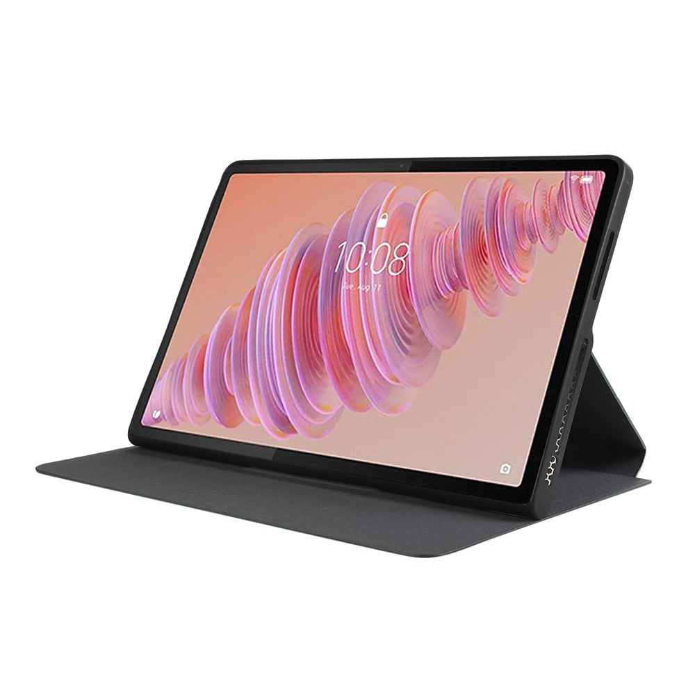 For Lenovo Tab Plus Shockproof Case PU Leather Tablet Cover with Stand - Green