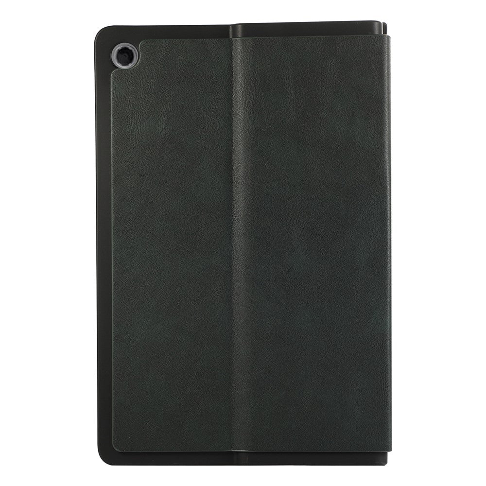 For Lenovo Tab Plus Shockproof Case PU Leather Tablet Cover with Stand - Green