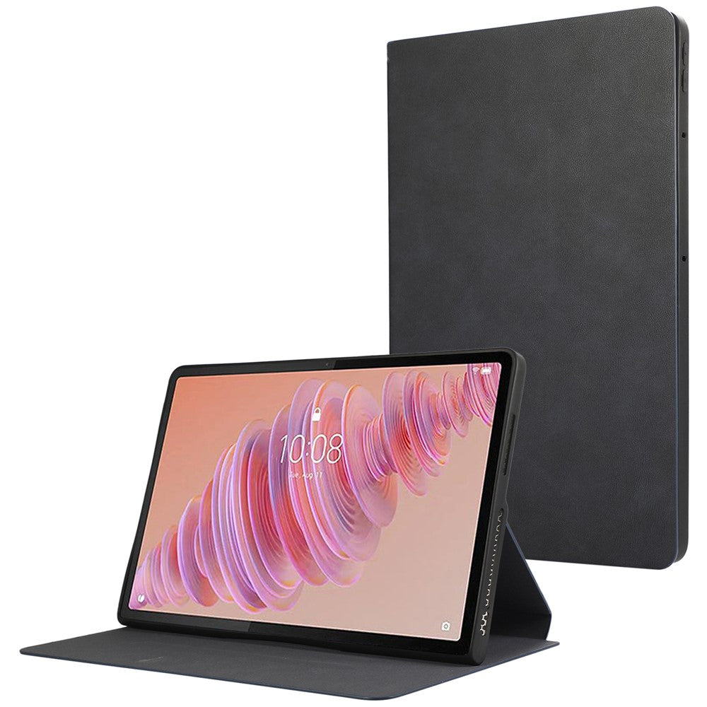 For Lenovo Tab Plus Shockproof Case PU Leather Tablet Cover with Stand - Blue