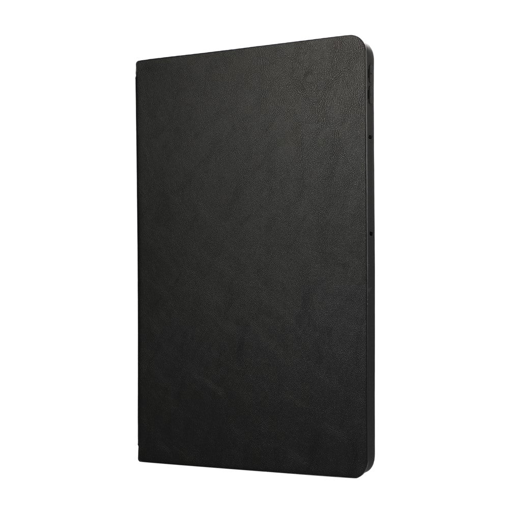 For Lenovo Tab Plus Shockproof Case PU Leather Tablet Cover with Stand - Black