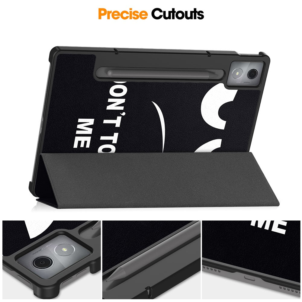 For Lenovo Xiaoxin Pad Pro 12.7 inch Case Pattern Print Leather Stand Tablet Cover - Don't Touch Me