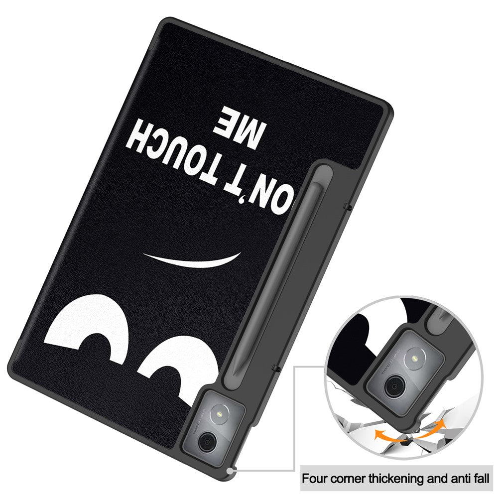 For Lenovo Xiaoxin Pad Pro 12.7 inch Case Pattern Print Leather Stand Tablet Cover - Don't Touch Me