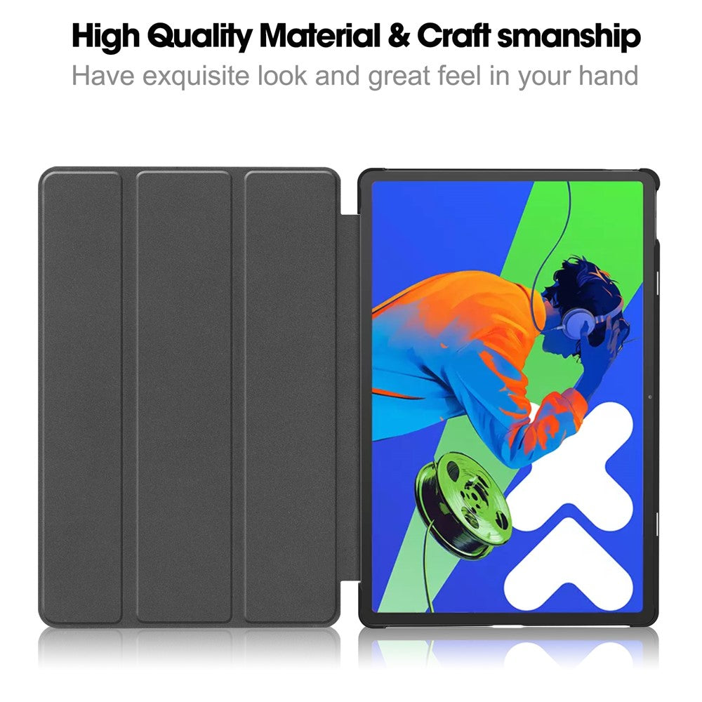 For Lenovo Xiaoxin Pad Pro 12.7 inch Case Pattern Print Leather Stand Tablet Cover - Graffiti