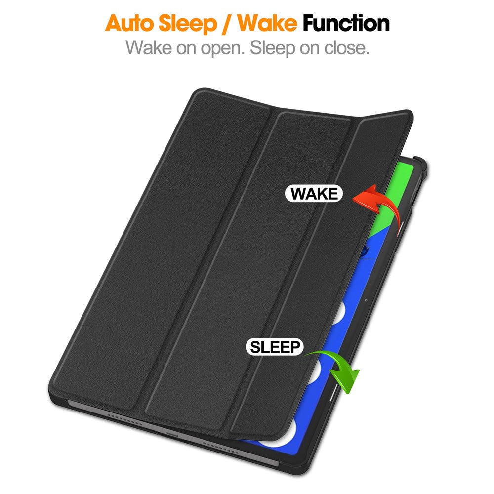 For Lenovo Xiaoxin Pad Pro 12.7 inch Case Anti-Drop Leather Stand Tablet Cover - Black