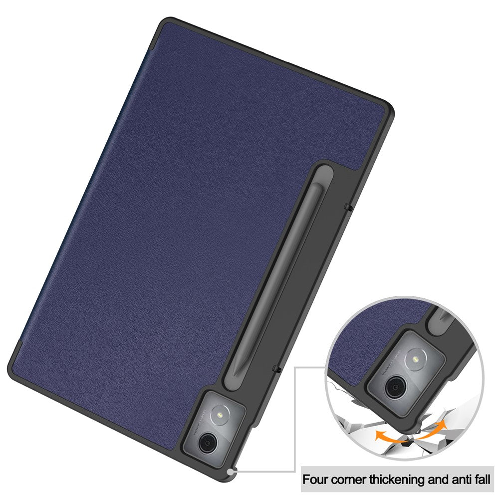 For Lenovo Xiaoxin Pad Pro 12.7 inch Case Anti-Drop Leather Stand Tablet Cover - Blue