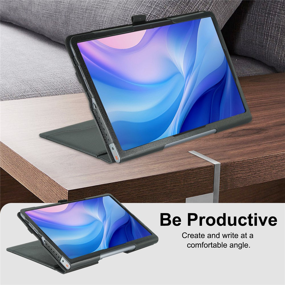 For Lenovo Tab Plus TB351FU / Xiaoxin Pad Studio 11.5 inch Case Stand PU Leather Tablet Phone Cover - Black