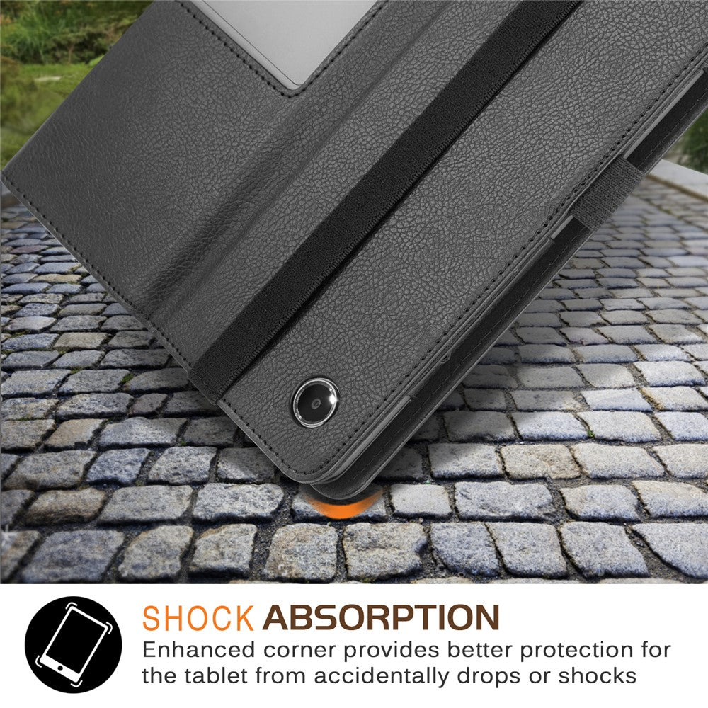 For Lenovo Tab Plus TB351FU / Xiaoxin Pad Studio 11.5 inch Case Stand PU Leather Tablet Phone Cover - Black