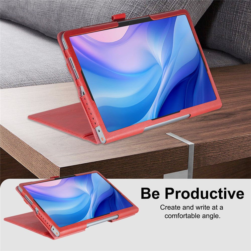 For Lenovo Tab Plus TB351FU / Xiaoxin Pad Studio 11.5 inch Case Stand PU Leather Tablet Phone Cover - Red