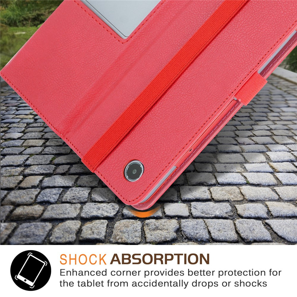 For Lenovo Tab Plus TB351FU / Xiaoxin Pad Studio 11.5 inch Case Stand PU Leather Tablet Phone Cover - Red