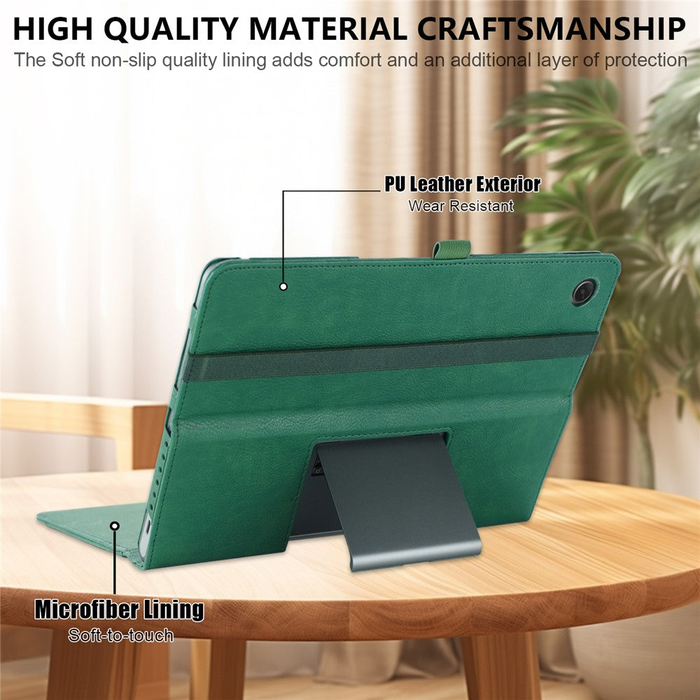 For Lenovo Tab Plus TB351FU / Xiaoxin Pad Studio 11.5 inch Case Stand PU Leather Tablet Phone Cover - Green