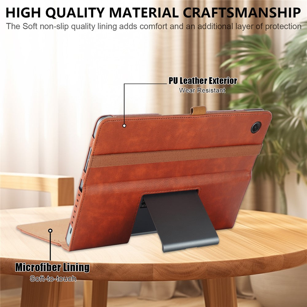 For Lenovo Tab Plus TB351FU / Xiaoxin Pad Studio 11.5 inch Case Stand PU Leather Tablet Phone Cover - Brown