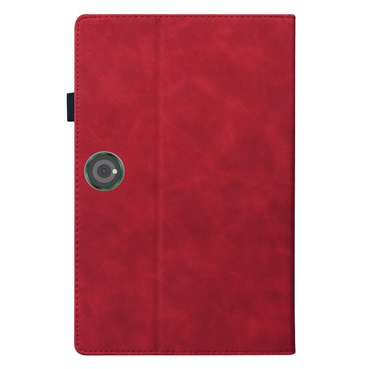 For OnePlus Pad 2 / Pad Pro Case PU Leather Business Folio Protective Tablet Cover Card Holder - Red