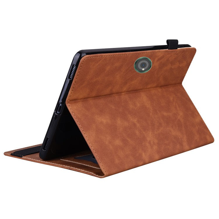 For OnePlus Pad 2 / Pad Pro Case PU Leather Business Folio Protective Tablet Cover Card Holder - Brown