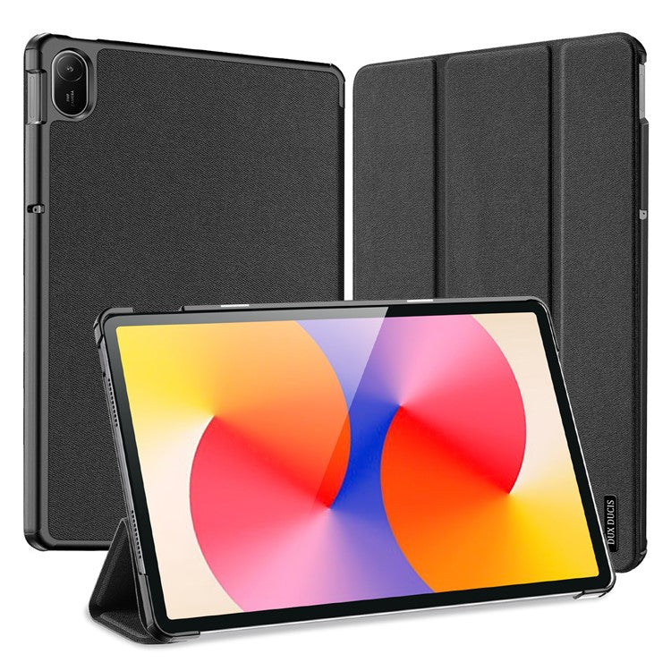 DUX DUCIS Domo Series for Huawei MatePad SE 11 Case Tri-Fold Stand Leather Cover Auto Wake / Sleep - Black
