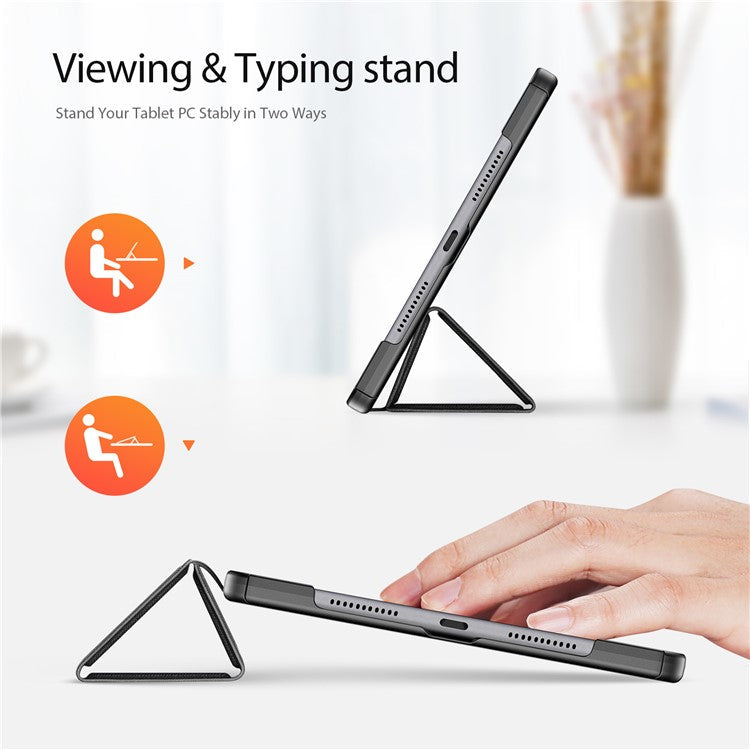DUX DUCIS Domo Series for Huawei MatePad SE 11 Case Tri-Fold Stand Leather Cover Auto Wake / Sleep - Black
