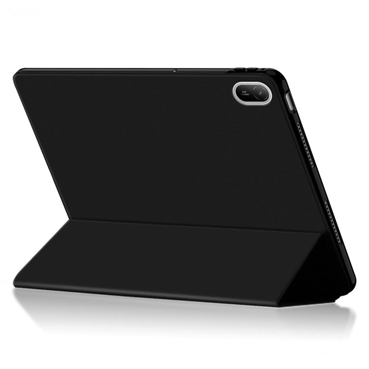 For Huawei MatePad SE 11 Case PU Leather TPU Back Full Protection Trifold Stand Tablet Cover - Black