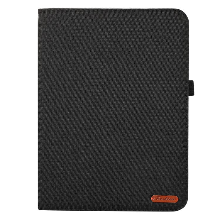 For OnePlus Pad Pro Leather Case Card Holder Cloth Texture Tablet Stand Cover - Black