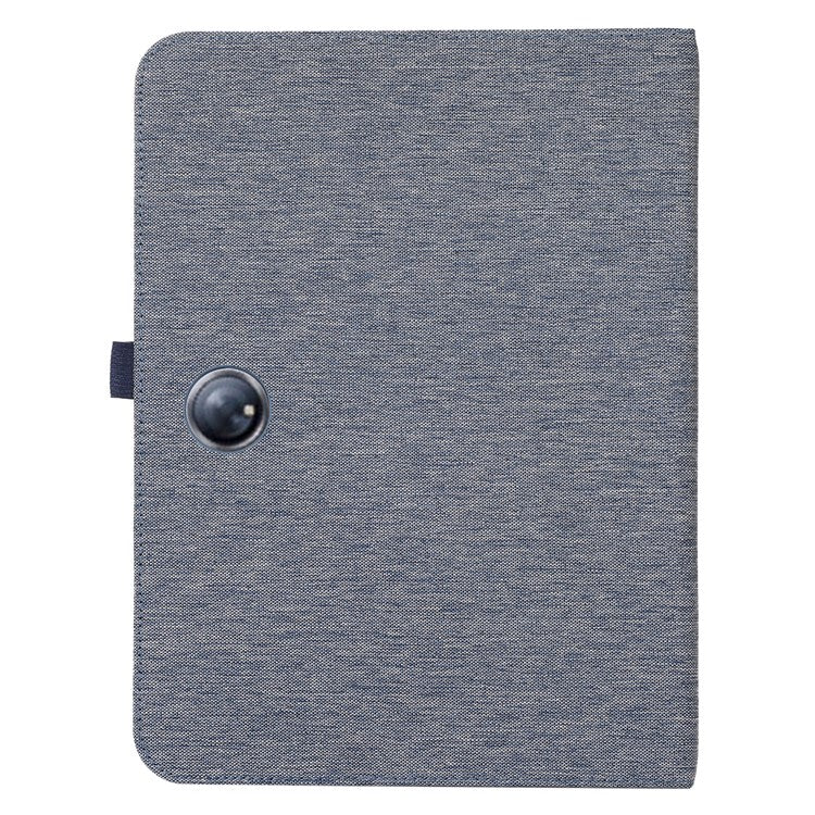 For OnePlus Pad Pro Leather Case Card Holder Cloth Texture Tablet Stand Cover - Blue