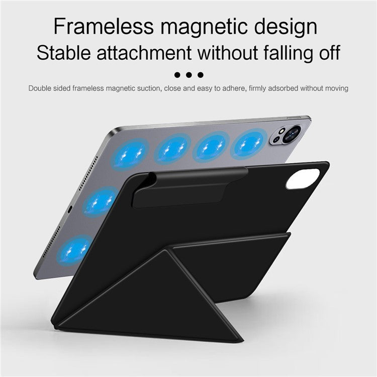 For Huawei MatePad Air (2024) Leather Case Origami Stand Magnetic Tablet Cover Auto Wake / Sleep - Black