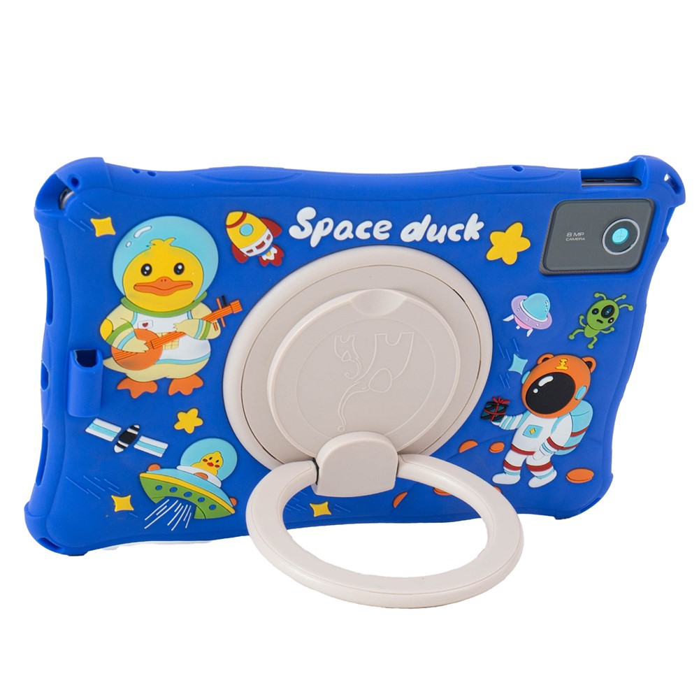 For Lenovo Tab M11 TB330FU / 331FC / Xiaoxin Pad 11 2024 Case Kickstand Cartoon Silicone Tablet Cover - Blue