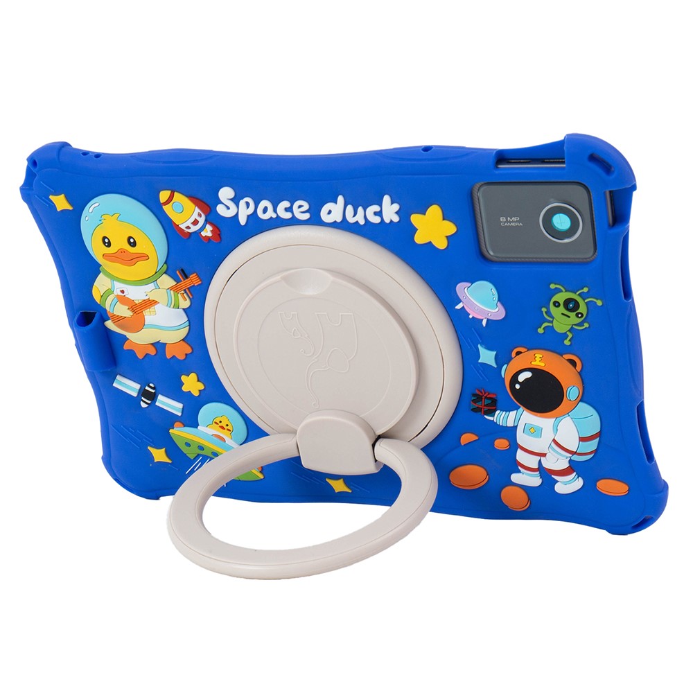 For Lenovo Tab M11 TB330FU / 331FC / Xiaoxin Pad 11 2024 Case Kickstand Cartoon Silicone Tablet Cover - Blue