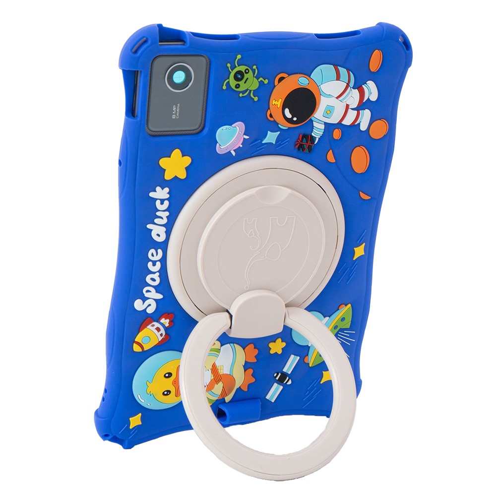 For Lenovo Tab M11 TB330FU / 331FC / Xiaoxin Pad 11 2024 Case Kickstand Cartoon Silicone Tablet Cover - Blue