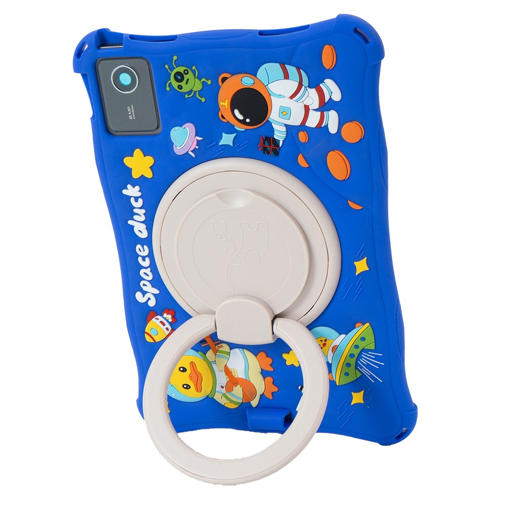 For Lenovo Tab M11 TB330FU / 331FC / Xiaoxin Pad 11 2024 Case Kickstand Cartoon Silicone Tablet Cover - Blue