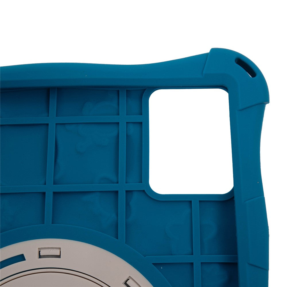 For Lenovo Tab M11 TB330FU / 331FC / Xiaoxin Pad 11 2024 Case with Shoulder Strap Kickstand Cartoon Silicone Cover - Dark Blue