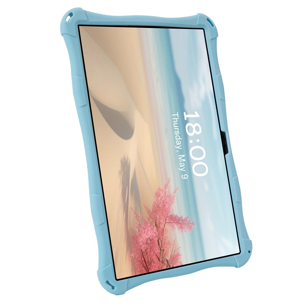 For Lenovo Tab M11 TB330FU / 331FC / Xiaoxin Pad 11 2024 Case with Shoulder Strap Kickstand Cartoon Silicone Cover - Baby Blue