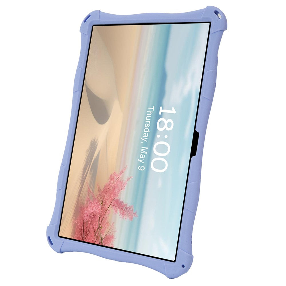 For Lenovo Tab M11 TB330FU / 331FC / Xiaoxin Pad 11 2024 Case with Shoulder Strap Kickstand Cartoon Silicone Cover - Purple