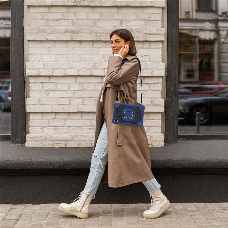 For Huawei MatePad SE 11 Kickstand Case Silicone+PC Tablet Cover - Navy Blue / Black