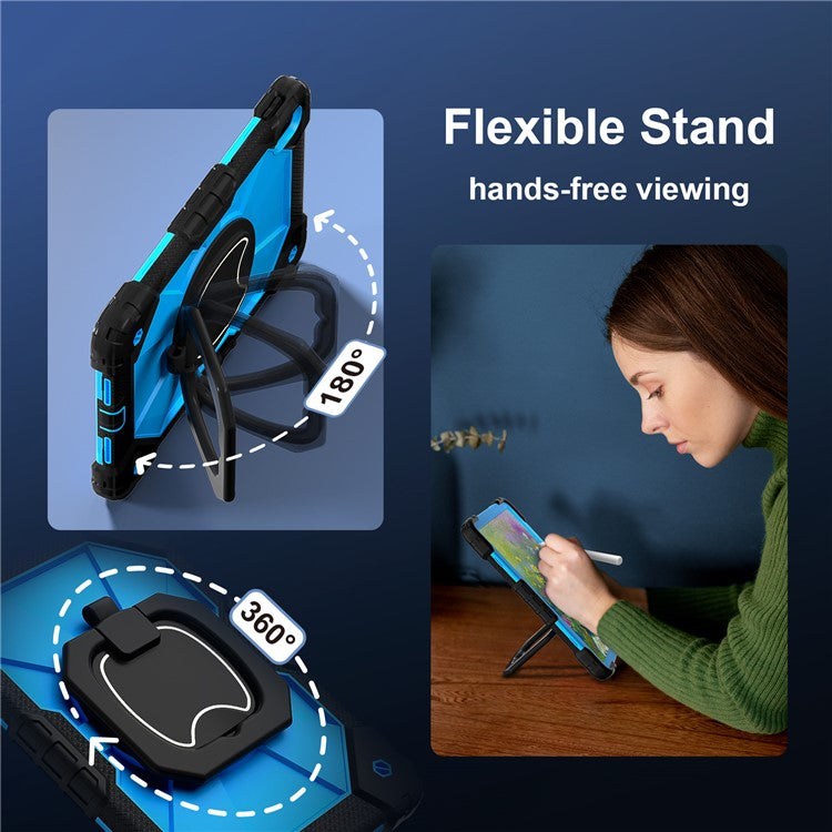 For Huawei MatePad SE 11 Kickstand Case Silicone+PC Tablet Cover - Black / Blue