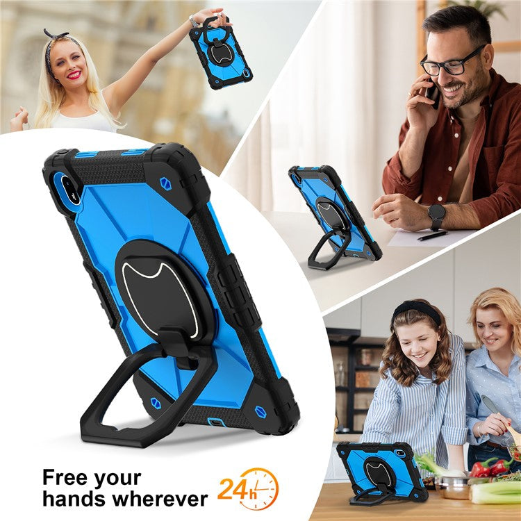 For Huawei MatePad SE 11 Kickstand Case Silicone+PC Tablet Cover - Black / Blue