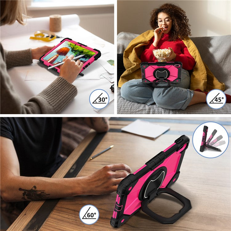 For Huawei MatePad SE 11 Kickstand Case Silicone+PC Tablet Cover - Black / Rose