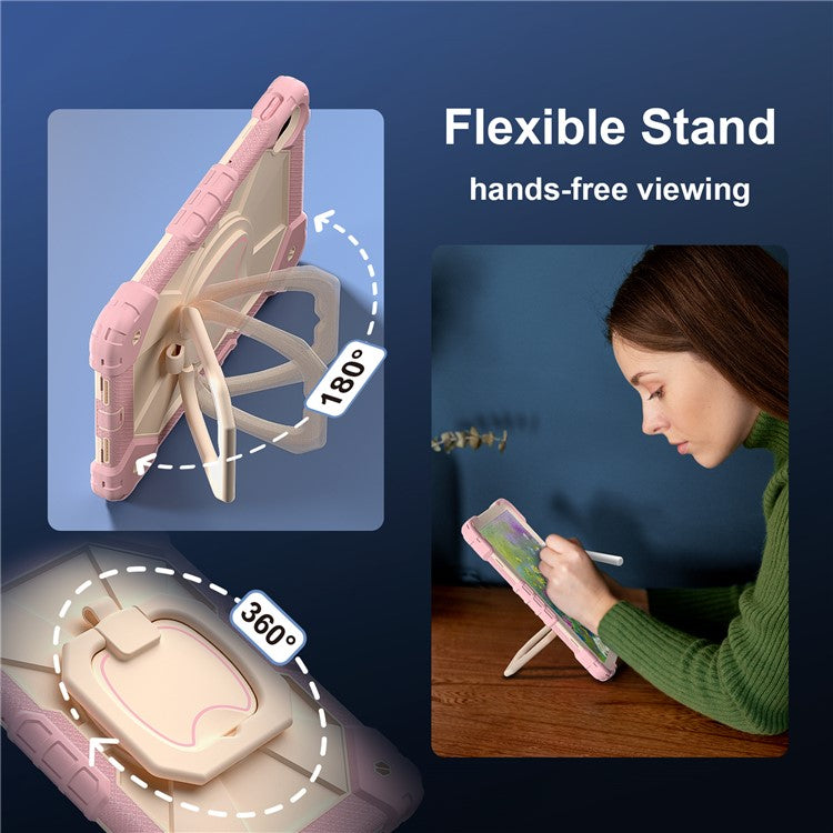 For Huawei MatePad SE 11 Kickstand Case Silicone+PC Tablet Cover - Rose Gold