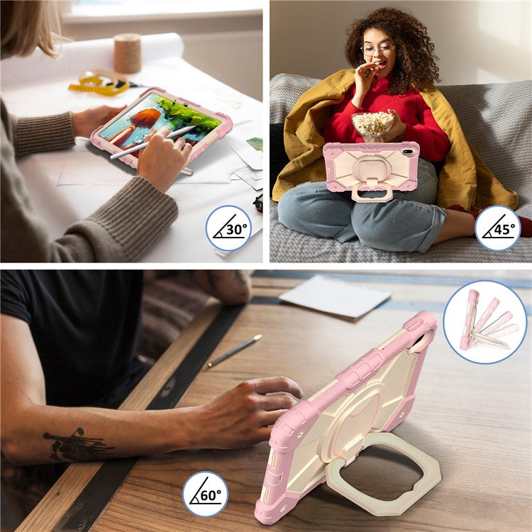 For Huawei MatePad SE 11 Kickstand Case Silicone+PC Tablet Cover - Rose Gold