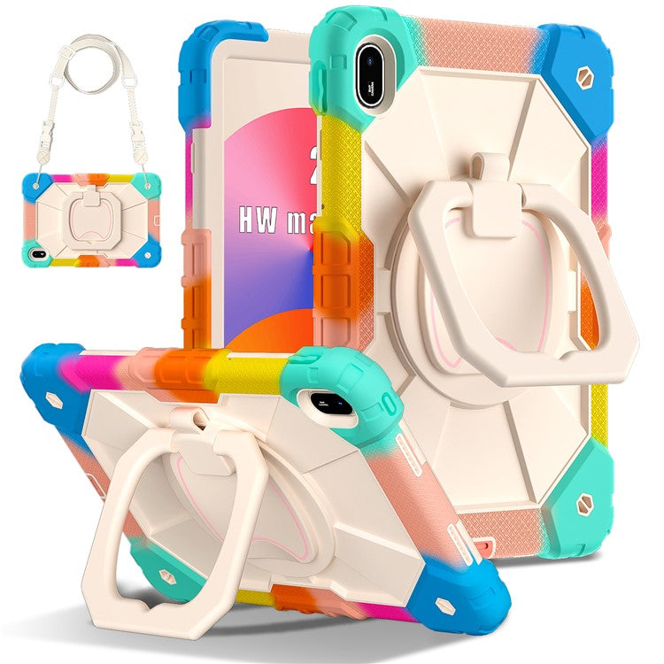 For Huawei MatePad SE 11 Kickstand Case Silicone+PC Tablet Cover - Colorful / Blue